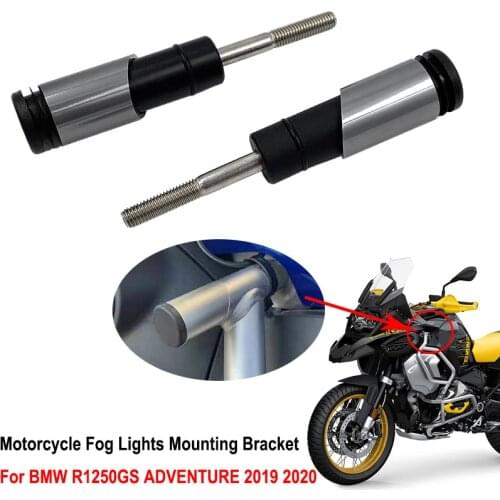 Modified 25mm Upper Crash Bars Extensions Fog Lights Holder Mounting Bracket For BMW R1250GS ADVENTURE R1250 ADV GSA 2019 2020