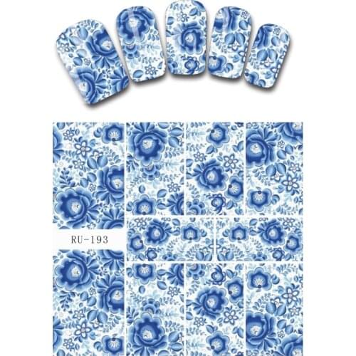 UPRETTEGO NAIL ART BEAUTY WATER DECAL SLIDER NAIL STICKER FLOWER WHITE CONSTALLATION PEACOCK FEATHER BUG RU193-199