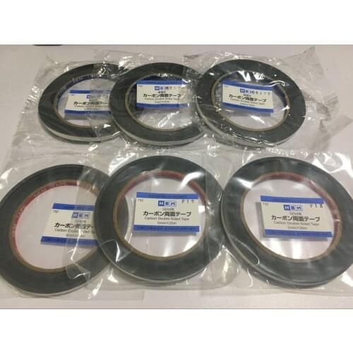 Japan Imported SEM Carbon Conductive Tape Electron Microscope Nissin SEM Double-sided Carbon Conductive Tape 5mm 8mm 12mm *20m