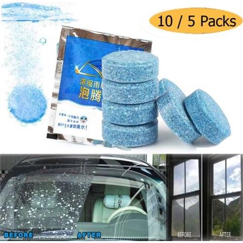 10Pcs/5Pcs Household Cleaning Chemicals Car Solid Wiper Fine Seminoma Wiper Pills Effervescent Tablet Glass Window Floor Cleaner