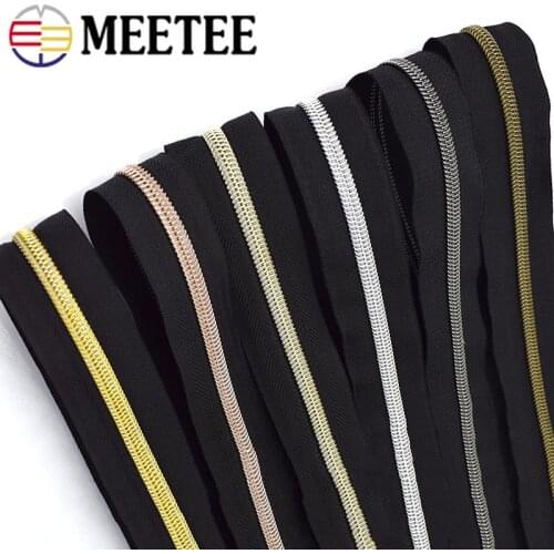 20Meters Meetee 3# 5# Nylon Zippers Coil Zip Open-end DIY Handbag Garment Clothing Zipper Tailor Sewing Accessories