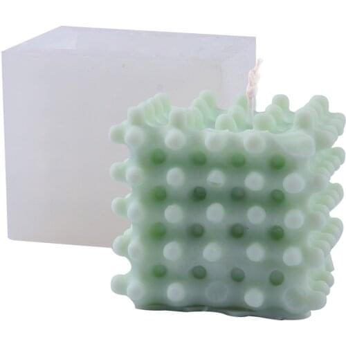 3D New Cube Candle Silicone Mold For Aromatherapy Plaster Wax Candle Mould Making DIY Handmade Resin Molds Home Decoration Tools