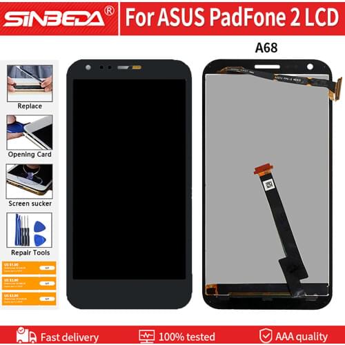 4.7" Original LCD+Frame For ASUS PadFone 2 A68 A68M LCD Display Touch Screen Digitizer Assembly Replacement Part Free Tools