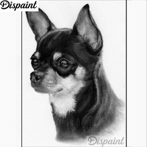 Dispaint Diamond painting "Animal dog" Full Square/Round Drill Wall Decor Inlaid Resin Embroidery Craft Cross stitch A25771
