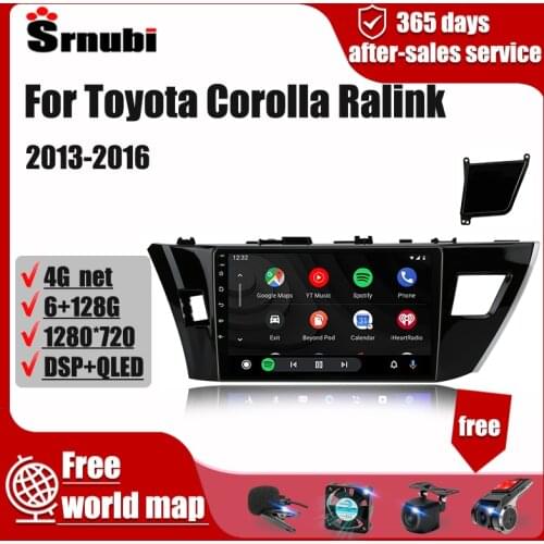 For Toyota Corolla Ralink 2013-2016 Android Car Radio Multimedia Video Player Navigaion 4G 2 Din DVD carplay stereo accessories