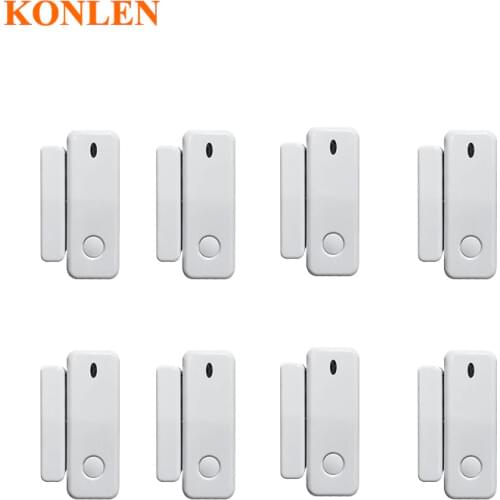 Wireless Door Window Sensor Detector Magnetic Contact Open Entry Alert 433Mhz for KONLEN Tuya Smart 2G/ 4G Security Alarm System