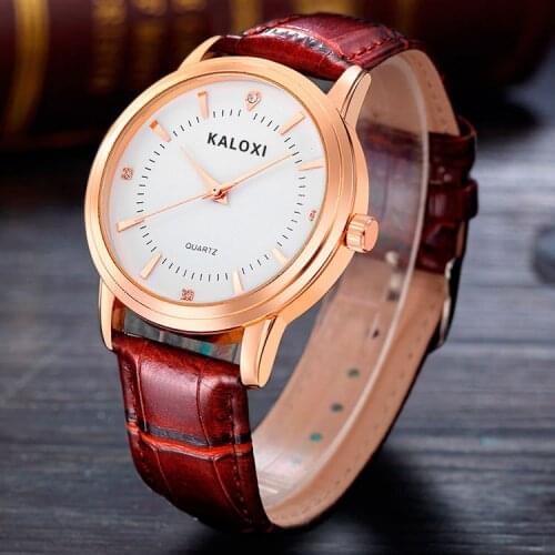 Fashion Korean fashion red belt watch custom made diamond inlaid female student watch waterproof quartz watch birthday gift