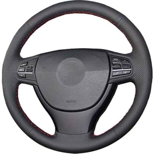 Car Steering Wheel Cover For BMW F10 523Li 525Li 2009 730Li 740Li 750Li Customize Steering Wrap Microfiber Leather Hand Sewing