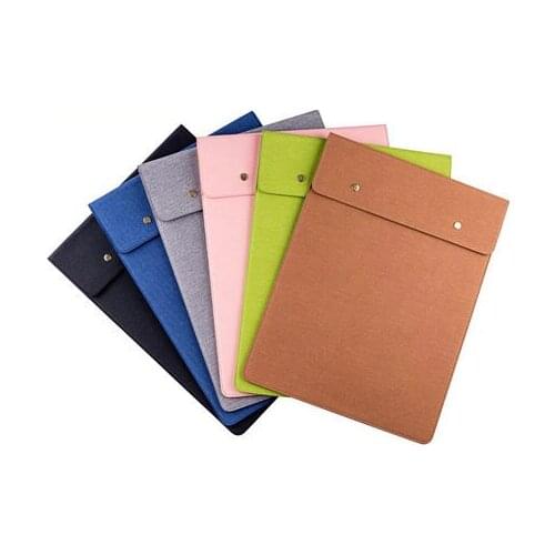 Office Business Leather Document Bag A4 Important Contract File Organizer Bag For Documents