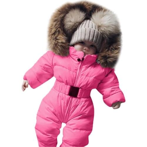 Baby Warm Hooded Cute Jumpsuit Winter Infant Baby Boy Girl Romper Jacket Hooded Jumpsuit Warm Coat Outerwear куртка мальчик