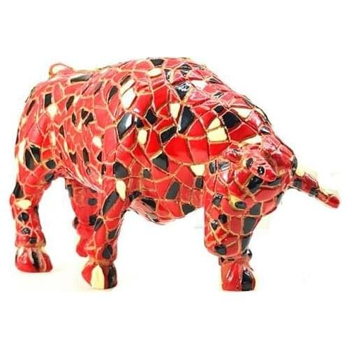 Spain Classic Companion Gift Tourist Souvenir Gaudi Wind Cattle Ornament Home Decoration Handpainted Resin Crafts