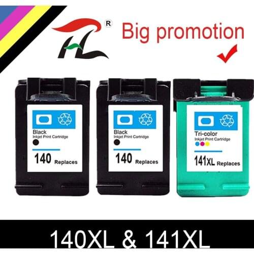 HTL 140XL 141XL Ink Cartridge Replacement for HP 140 141 for HP Photosmart C4283 C4583 C4483 C5283 D5363 printer
