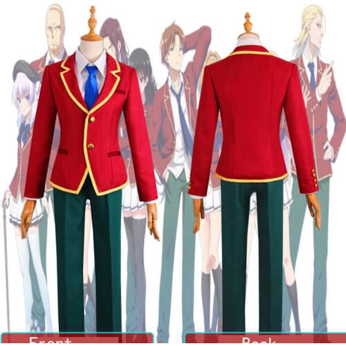 Classroom of the elite Ayanokoji Kiyotaka School Uniform Cosplay Panther Costume Custom made with 2 tie