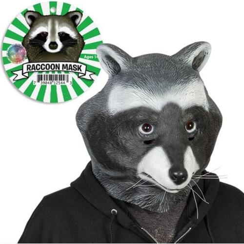 Fast delivery 2020 Animal Latex Masks Racoon Full Face Mask Adult Cosplay Prop Halloween Carnival Cosplay accessories party gift