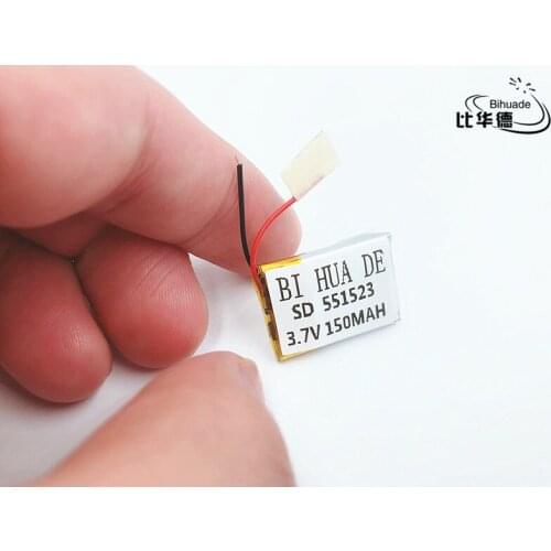 Li-Po 10pcs 3.7V,150mAH,551523 Polymer lithium ion / Li-ion battery for TOY,POWER BANK,GPS,mp3,mp4,cell phone,speaker