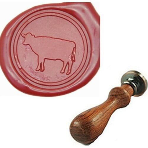 Cow Seal Wax Kit,Vintage Wax Badge Seal Stamp Kit Wax Set Tool Gift,custom