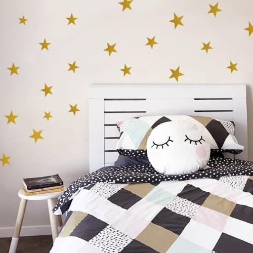 Stars Wall Sticker For Kids Room Gold Stars Baby Nursery Room Kids Wall Stickers Bedroom Children Wall Decals Home Art Wallpaper