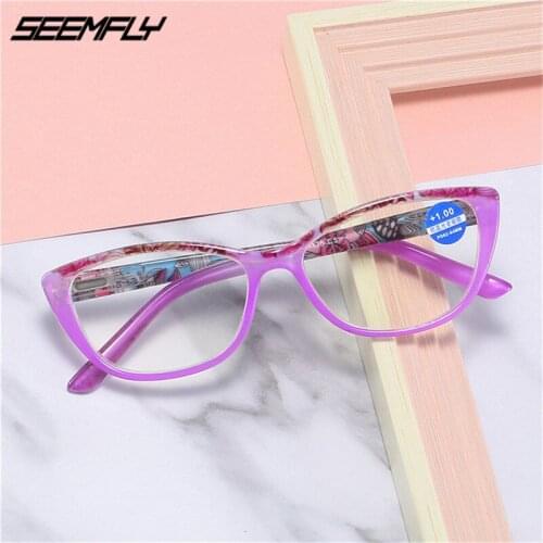 Seemfly Fashion Candy Color Ati Blue Light Reading Glasses Men Women Clear Lens Full Frame Goggle Spectacle Diopter +1.0 To +3.5
