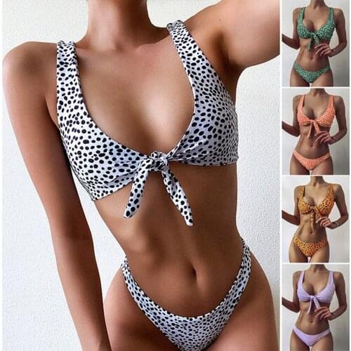 Sexy Polka Dot Bikini Women Bow-Knot Swimwear Female Brazilian Bathing Suit Summer Beachwear Swimming Suit