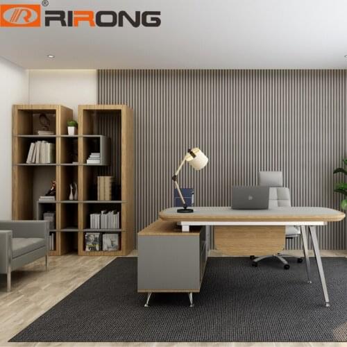 Modern Elegant Furniture Design Home Study Table Wood Leather Small Grey Little Work Laptop Desk Writing Study Table Desk Set