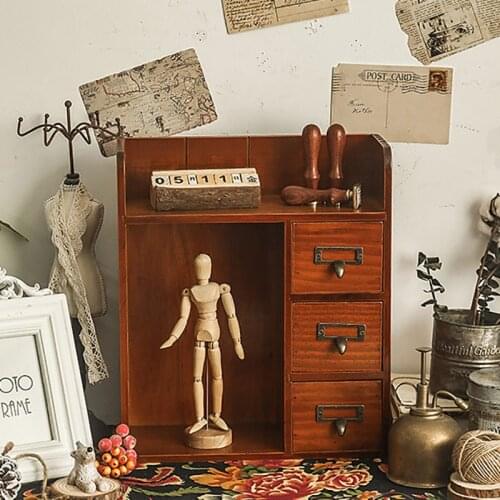 Коробка для Receives Store Contents Box Drawer Type Wooden Box To Restore Ancient Ways Desktop Makeup Sundry Is Arranged Frame