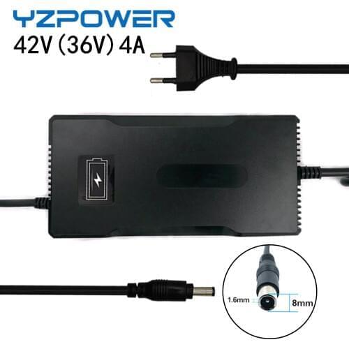 YZPOWER 42V 4A Lithium Li-ion Battery Charger For 36V 4AH 5AH 8AH 10AH 20AH Lipo Bike Power Tool Scooter Battery Pack
