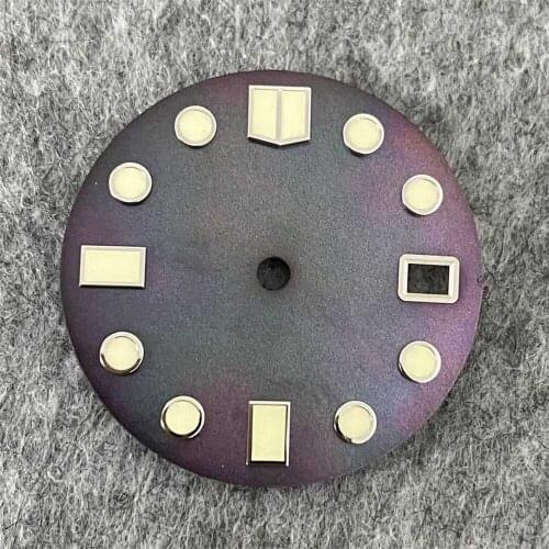 28.5MM Green Luminous Watch Dial for NH35/4R/7S Watch Movement