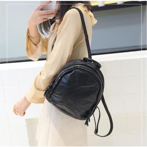 Women Leather Backpacks Small Daily Backpacks Black Designer Backpacks For Teenage Girls Fashion Backpack Mochila Feminina