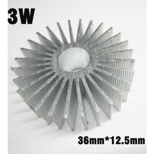 10pcs 3W LED Radiator Cooler, D36mm H12mm Cylinder Aluminum Profile Heat Sink For 1W 3W 5W High Power LED Lamp DIY Accessories