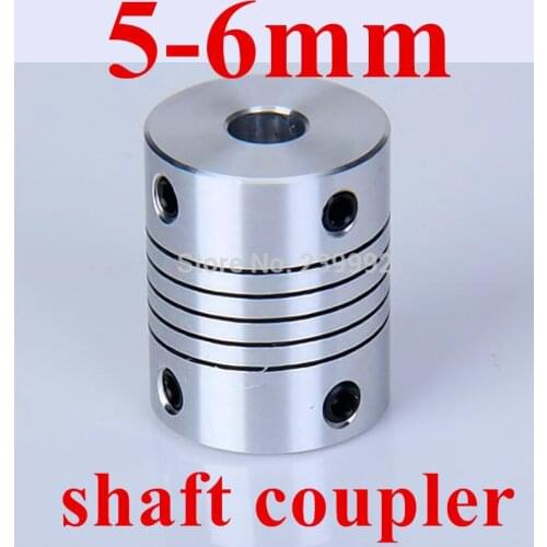 3pcs 5x6mm Aluminium coupler Stepper Motor Flexible Coupling 5mm to 6mm 5*6 mm Shaft Coupler Diameter 19mm Length 25mm