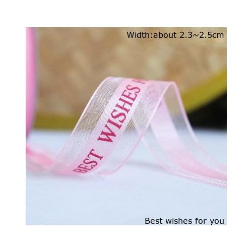 50Y Gift Box Ribbon DIY Snow Yarn Tape Baking Decoration Tape Birthday Weeding Cake Packaging Lace Ribbon