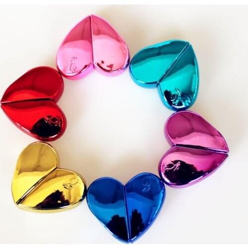 6pcs/lot 25ml Heart Shaped Glass Perfume Bottle Empty Refillable Glass Spray Bottles Wholesale