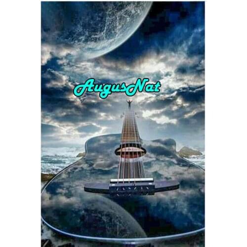 Sky diamond painting guitar diamond embroidery music instrument diamant rhinestone picture oil paint by numbers crystal poster