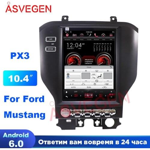 PX3 10.4 inch Vertical Screen Android Car Radio For Ford Mustang 2015-2019 GPS 4G WIFI BT Dvd player Stereo Navi Multimedia