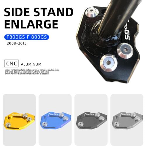 CNC Side Stand Cover Kickstand Support Pad Support Shell For BMW F800GS F800 GS F 800 GS 2008 2009 2010 2011 2012 2013 2014 2015