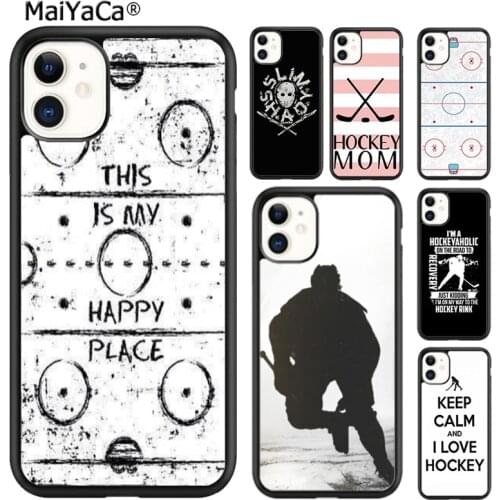 MaiYaCa Hockey Canvas Style Phone Case Cover For iPhone 5s SE 6s 7 8 plus X XR XS 11 12 pro max Samsung Galaxy S8 S9 S10 shell