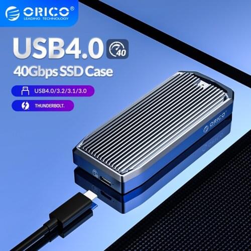 ORICO LSDT USB4.0 M.2 SSD Case 40Gbps M2 NVMe Case Compatible with Thunderbolt 3 4 USB3.2 USB 3.1 3.0 Type-C Multiple Protocols