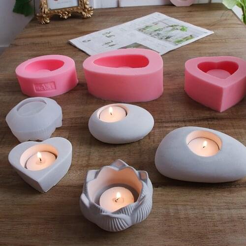 Diy Silicone Resin Candle Mould Flower Planter Jewelry Making Succulents Clay Crystal Drop Glue Candle Holder Candlestick Molds