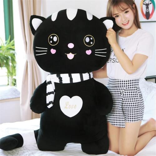 Fancytrader Cute Stuffed Soft Plush Cat Toys Big Anime Children Gifts Cats Doll Pillow 120cm/100cm/80cm