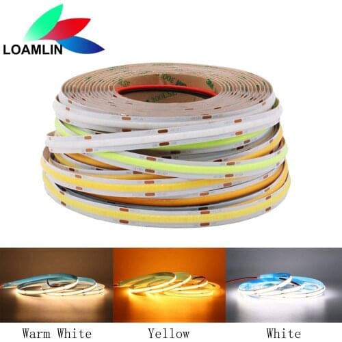 Flexible COB Led Strip Soft LED Bar Light Super Bright FCOB Tape for Dedroom Living Room Cabinet Kitchen Decoration DC12V/24V
