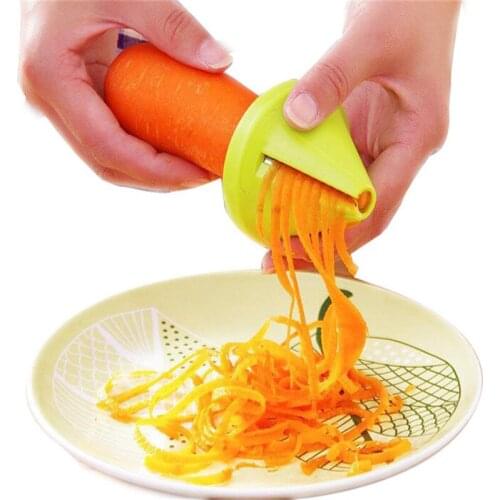 Hot Sale Kitchen Vegetable Grater Tools Funnel Model Spiral Slicer Vegetable Shred Device Cooking Salad Carrot potato Radish Cut