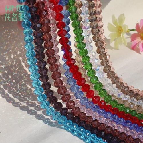 Hot Sale 8mm 35-70pcs/lot Czech Colorful Crystal Beads Faceted Round Spacer Glass Beads for DIY Jewelry Making Necklace Bracelet