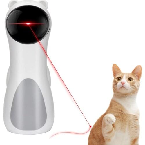 Cat Laser Toy Automatic Teaser Laser LED Kitten Interactive Training Entertaining Multi-Angle Adjustable USB Charge