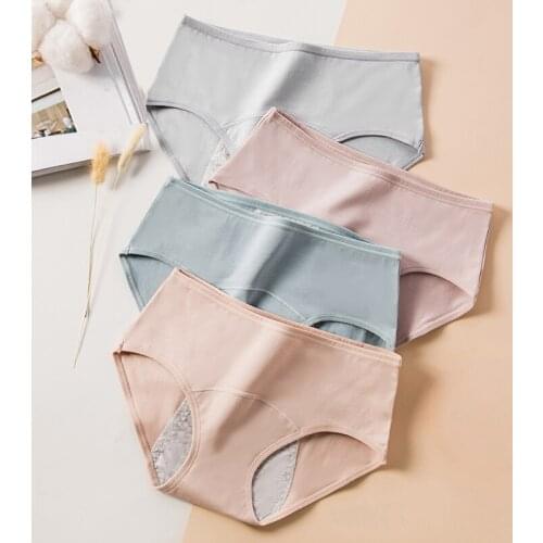 Proof Menstrual Panties New Leak Widen Physiological Pants Women Underwear Period Cotton Waterproof Briefs Dropshipping