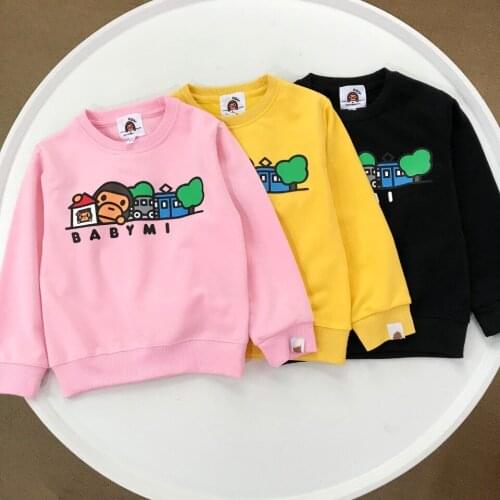 New Kids Boy Girls Animal Tree Printed Pullover Hoodie Tops Casual Jacket Clothes Children Hoodies Hip Hop Style