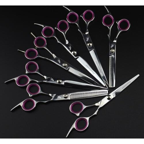 7 inch Stainless Steel Pet Dogs Grooming Scissors Cat Hair Thinning Shear Sharp Edge Dog Cutting Animal Barber Cutting Tool