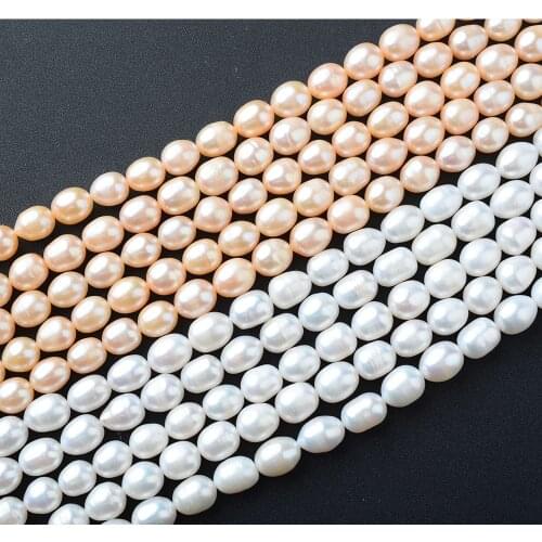 Genuine wholesale 3strands 9X11mm AAA grade large size rice pearl strands loose beads-- 16"