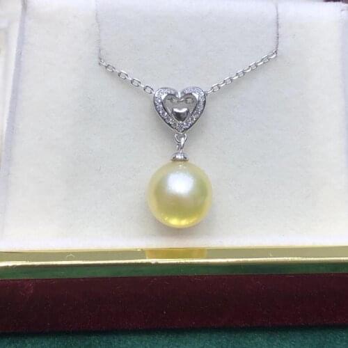 Party Heart 925 Sterling Silver Pendant Base Settings Mountings Findings Parts for Pearl Coral Jade Beads Stones Crystal