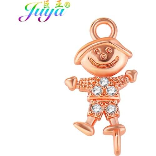 Cirque Du Soleil Dolls Supplier Paved Zircon Joker Connector Charms AccessoriesWomen Earrings Bracelets Necklace DIY Making Gift