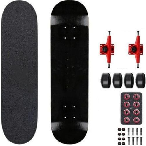 Professional Skateboard Adult Double Short Board Teenagers Boys Girls Beginners Childrens Four Wheel Scooter Road Board Maple